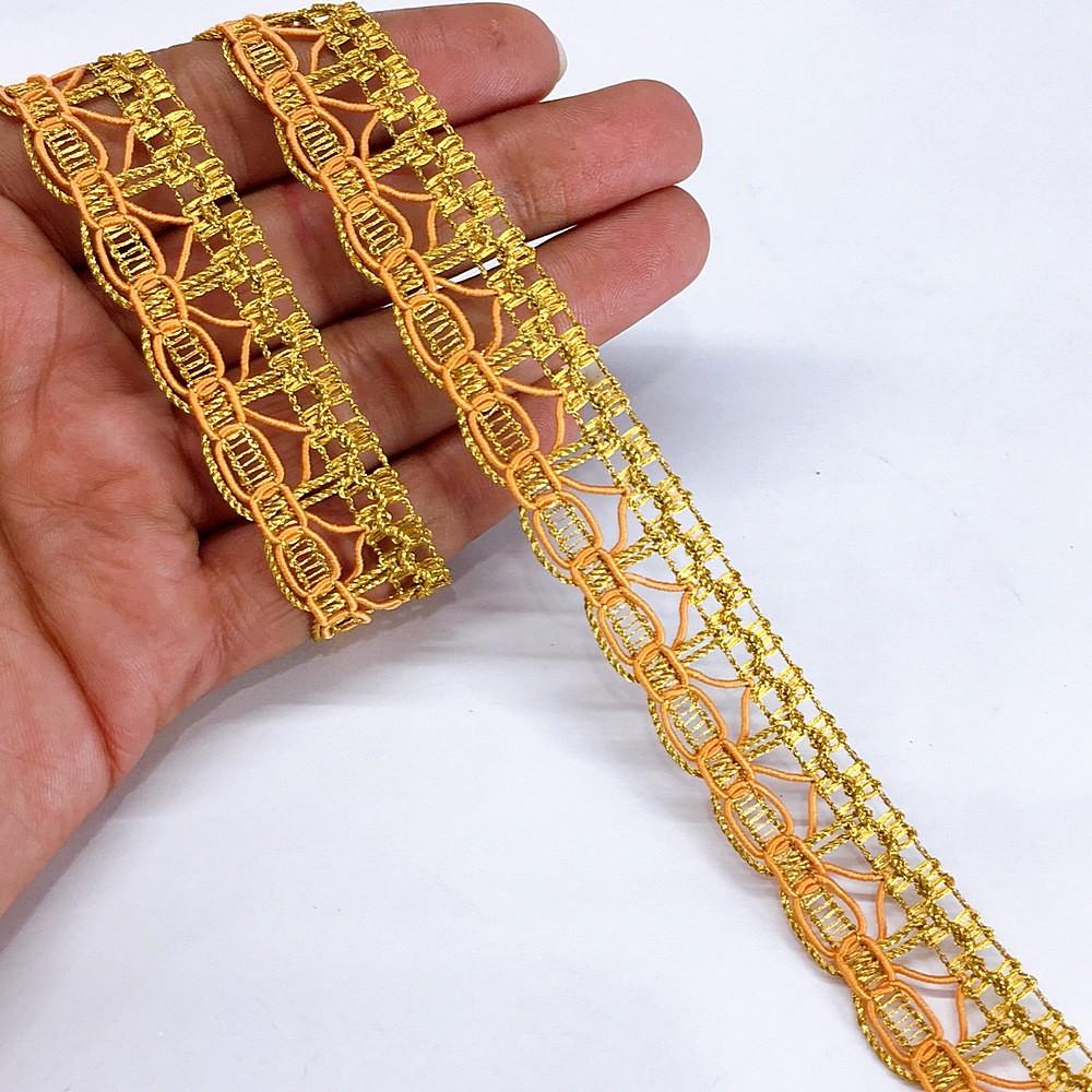 20mm Knitted Decorative Ribbon, shown on white cotton