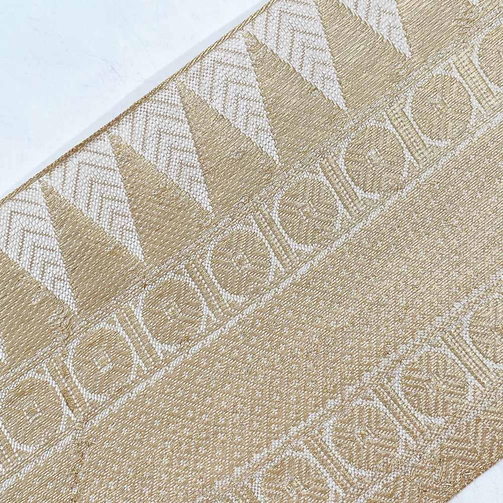 95mm Viscose Dyeable Jacquard Ribbon Trim - Customizable Geometric Border for Ethnic Wear, view 3
