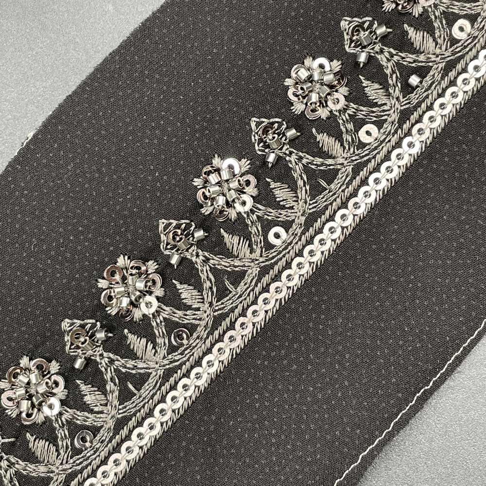 25mm Premium Handworked Floral Sequin Ribbon for Gowns and Lehengas, view 3