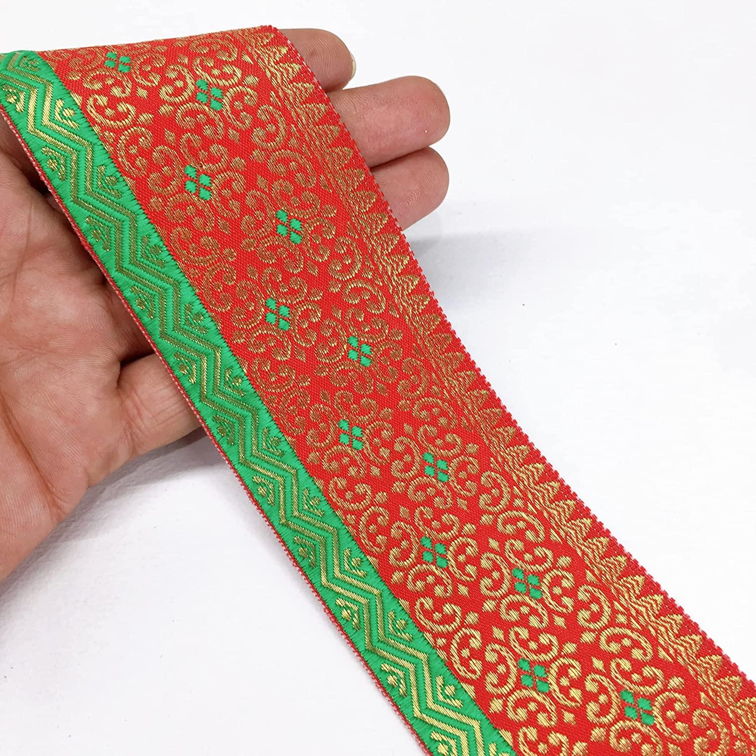 55mm Designer Jacquard, shown on white cotton