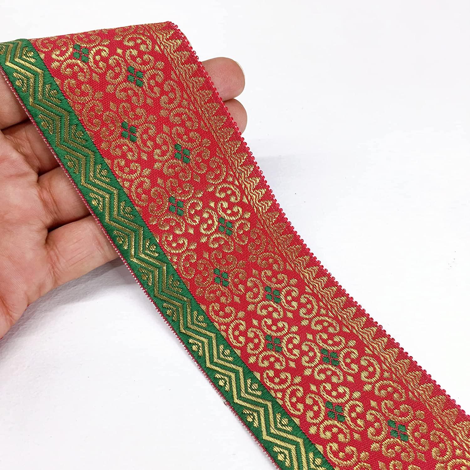 55mm Designer Jacquard, shown on white cotton