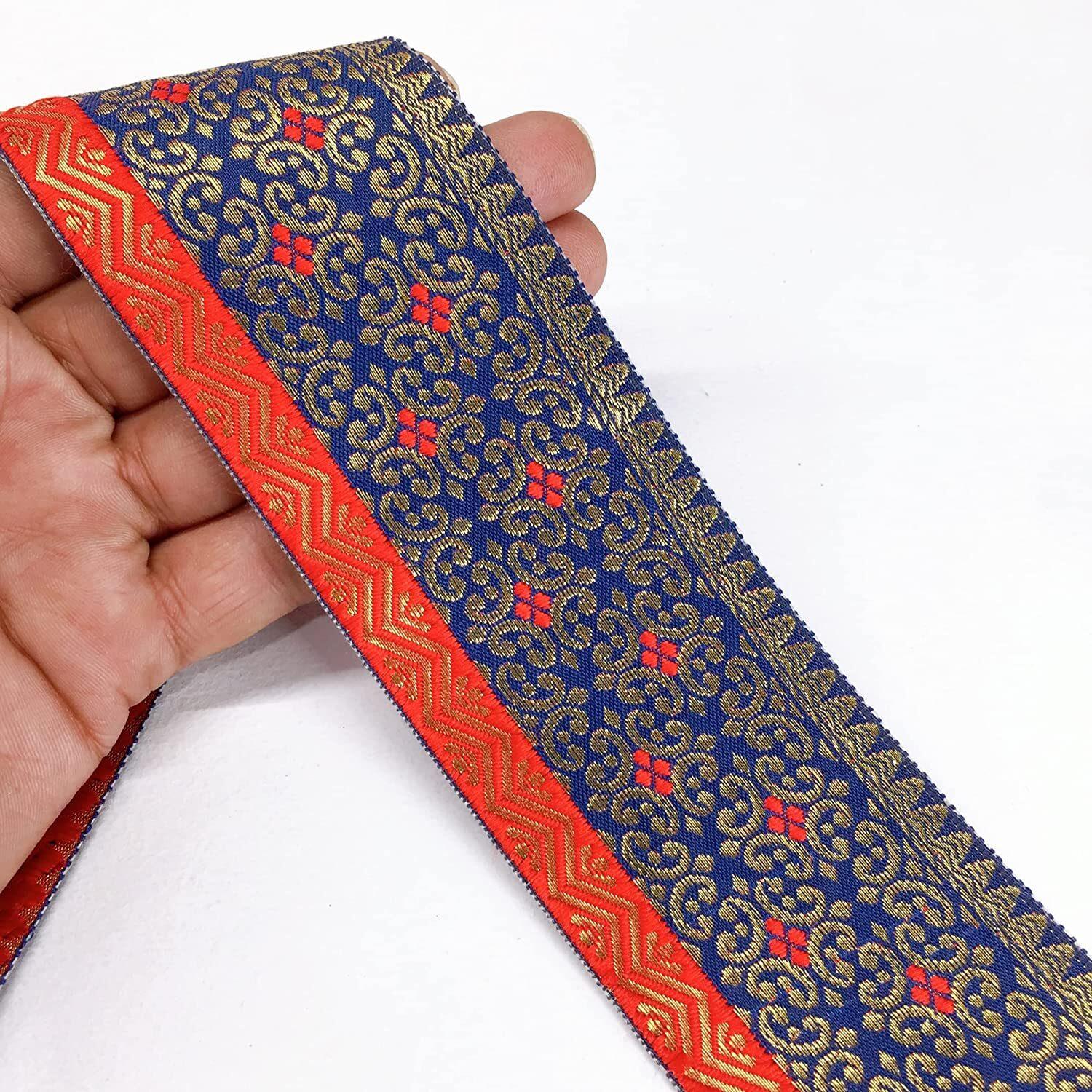 55mm Designer Jacquard, shown on white cotton