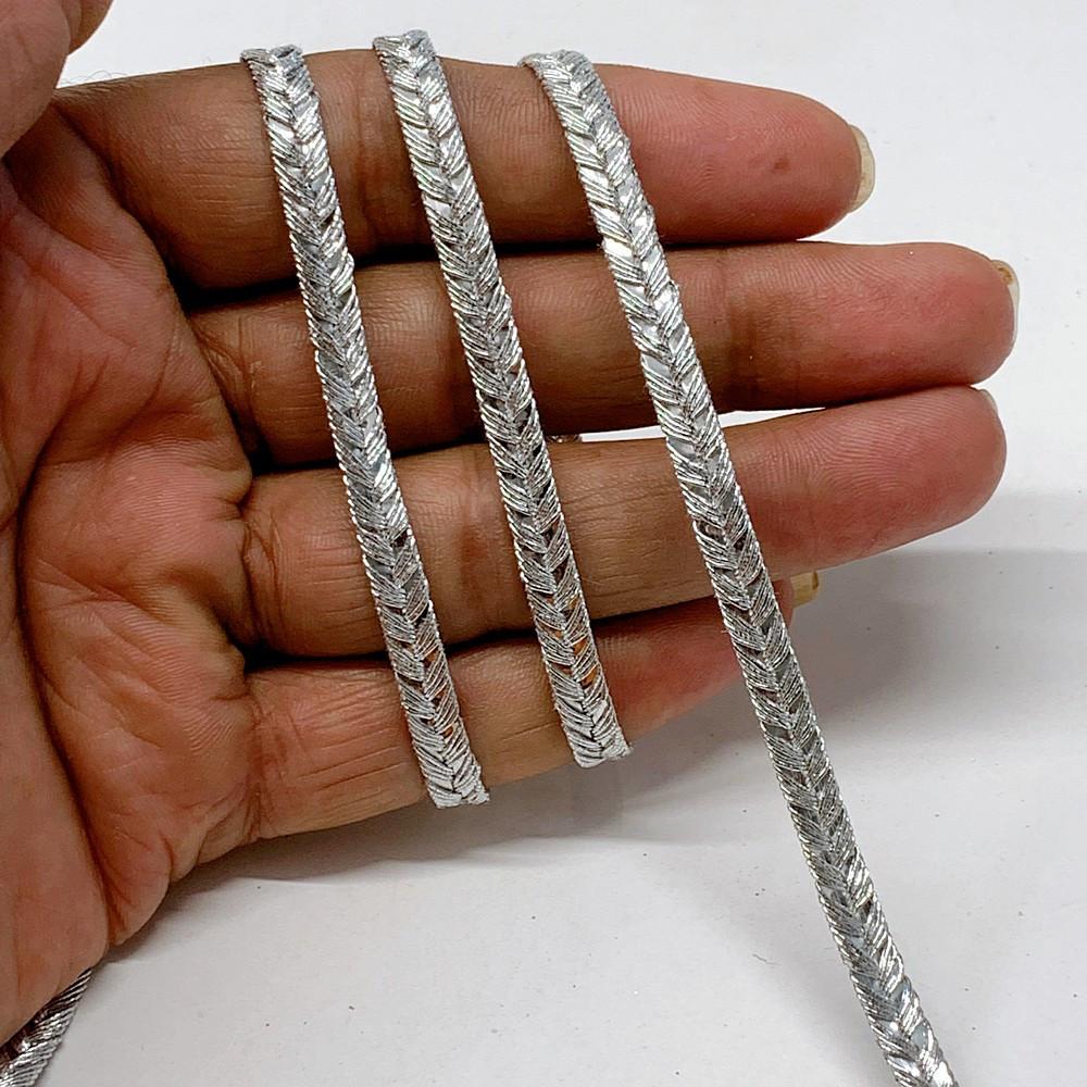 5 mm Knitted Decorative Ribbon, shown on white cotton