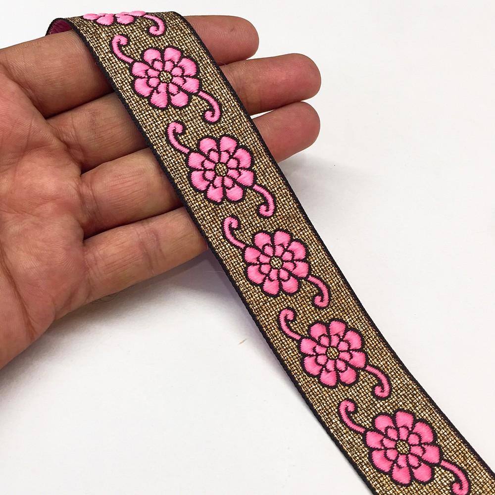 30mm Flower Motif Jacquard Ribbon, from the Lami Trims catalogue