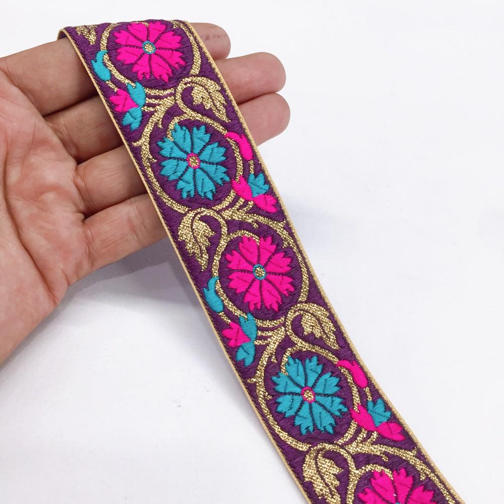 40mm Flower jacquard design, from the Lami Trims catalogue