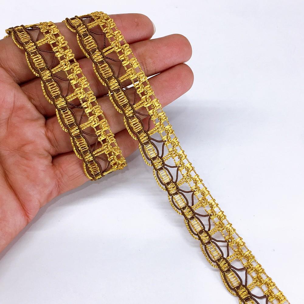20mm Knitted Decorative Ribbon, shown on white cotton